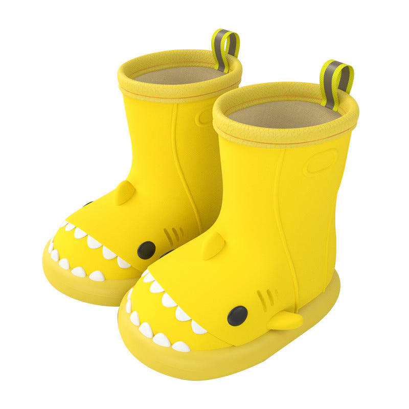 Waterproof Shoes Safety Rubber Shark Slippers Kids Rain Boots