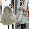 Mid-length Plus Velvet Thick Anti-season Korean Cotton Coat