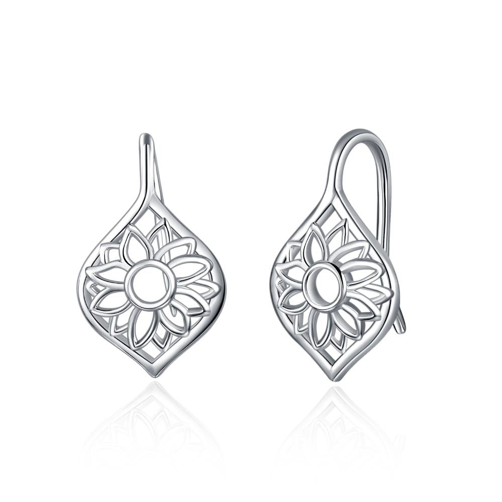 Flower Sterling Silver Earrings Jewelry for Women Teens Birthday Gifts