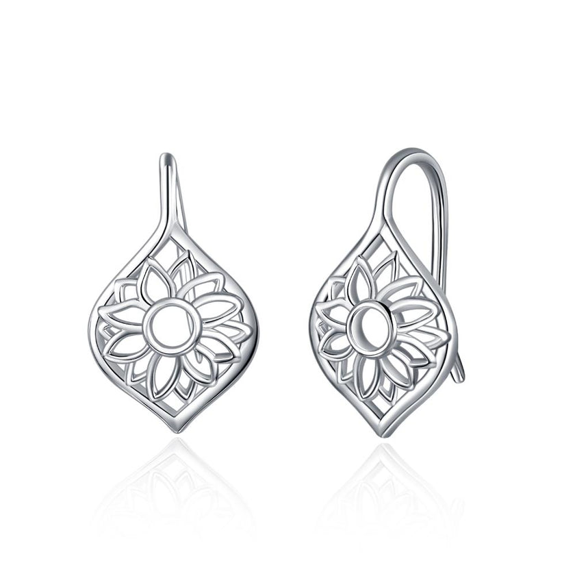Flower Sterling Silver Earrings Jewelry for Women Teens Birthday Gifts