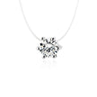 Multi-claw Diamond Zircon Pendant Necklace