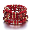 Bracelet Crystal Peach Heart Beaded Ladies Hand Jewelry
