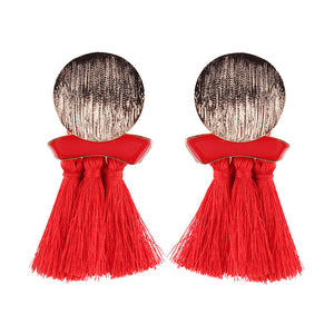 Boa ethnic tassel earrings