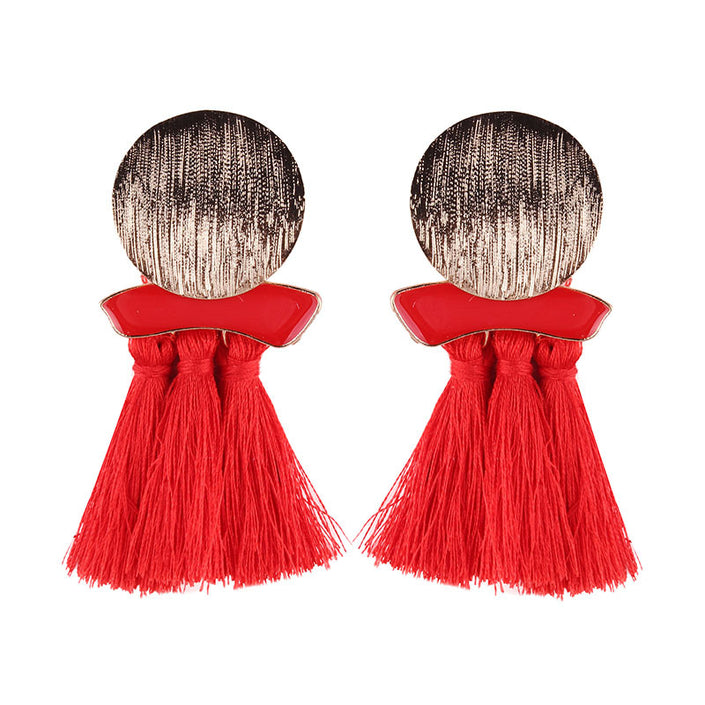 Boa ethnic tassel earrings