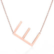 Fabulous Rose Gold Plated Stainless Steel Initial Letter Pendant Necklace