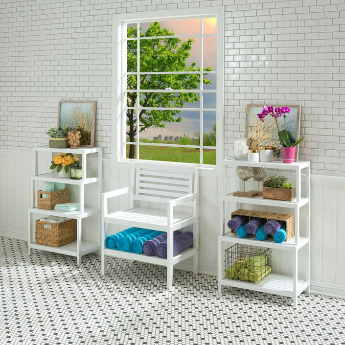 New Ridge Bookcase Shelf, One Size, White