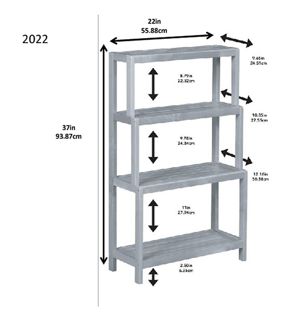 New Ridge Bookcase Shelf, One Size, White