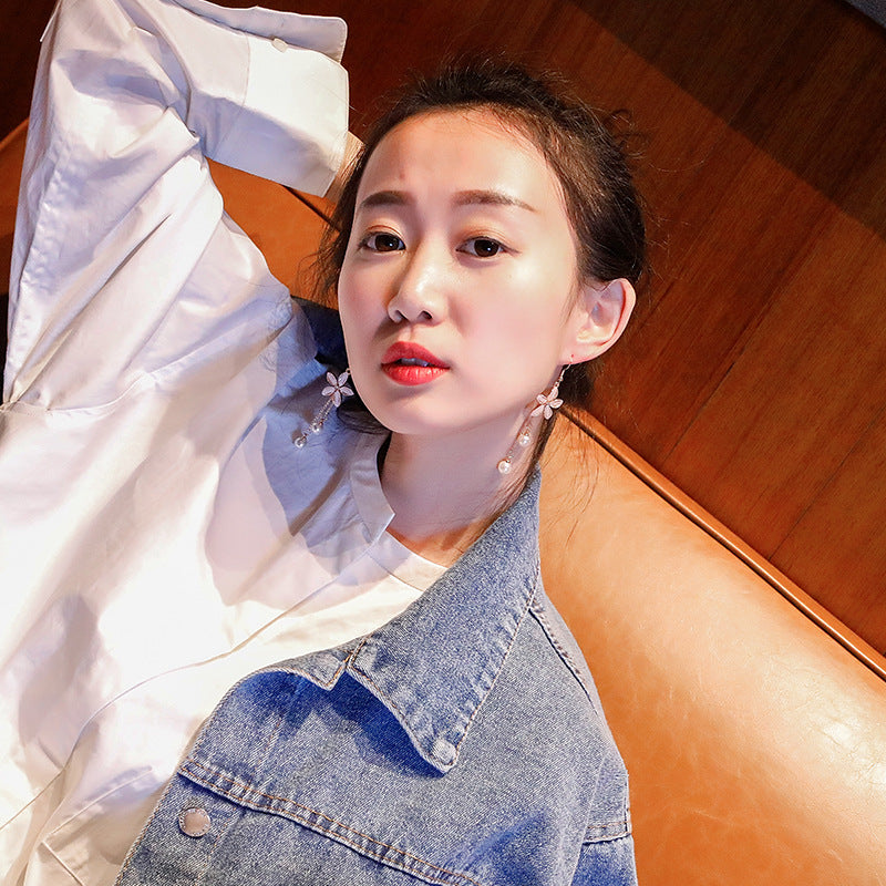 Women's Long Petal Earrings