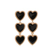 Alloy oil drop love earrings