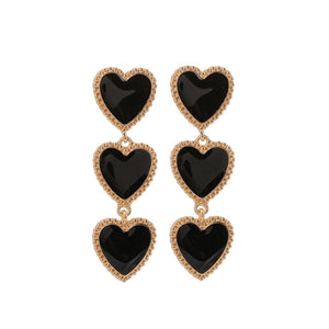 Alloy oil drop love earrings