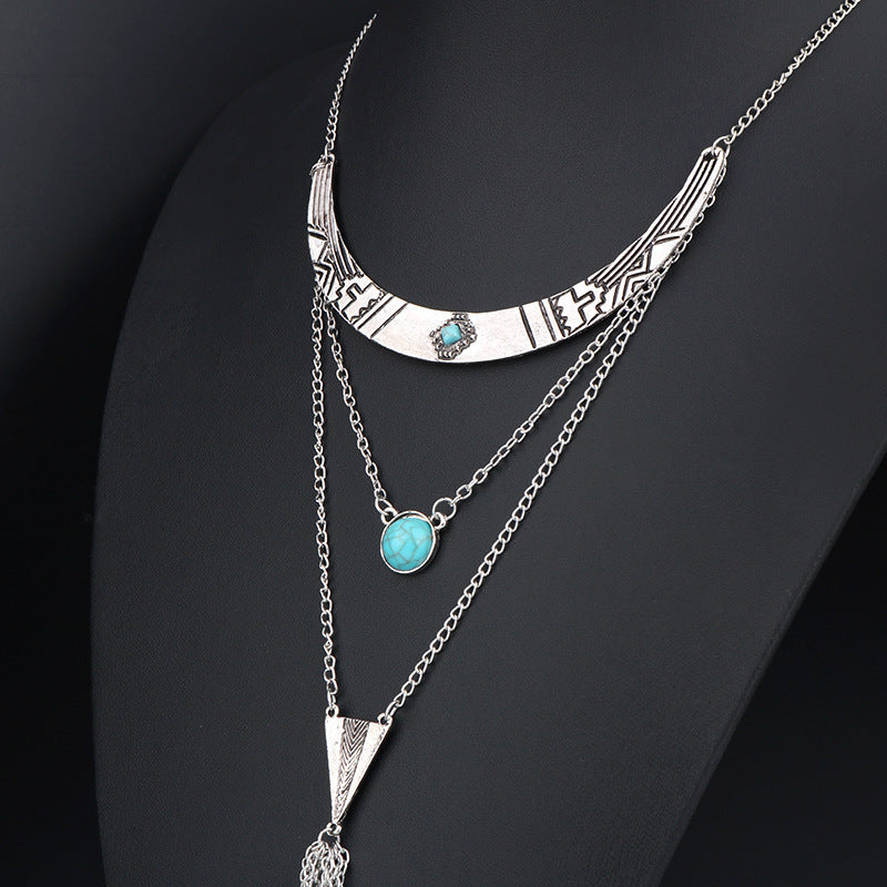 Tassel multilayer necklace