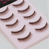 Factory wholesale Brown cross short nude makeup natural false eyelashes hard stem cotton thread stem can be OEM5 pair 024 Brown