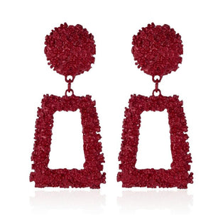 Big Vintage Earrings for Women Gold Silver Black Geometric Statement Earring  Metal Earing Hanging Fashion Jewelry