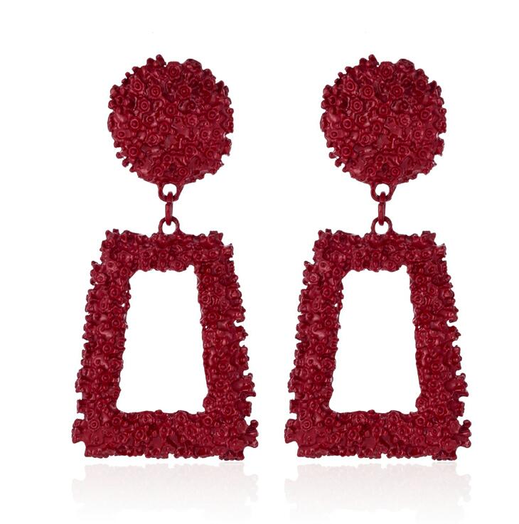 Big Vintage Earrings for Women Gold Silver Black Geometric Statement Earring  Metal Earing Hanging Fashion Jewelry