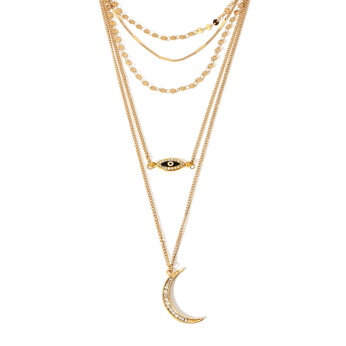 Retro exaggerated multi-layer necklace