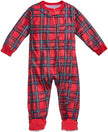 Parent Child Suit Red Plaid Print