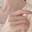 Fashion Sweet Diamond Angel Wing Silver Ring