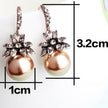 Pearl Earrings Sunflower Earrings