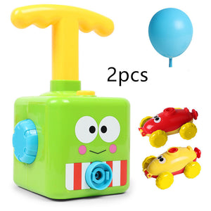 Power Balloon Launch Tower Toy Puzzle Fun Education Inertia Air Power Balloon Car Science Experimen Toy for Children Gift
