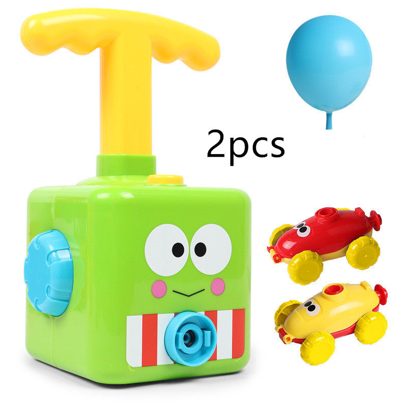 Power Balloon Launch Tower Toy Puzzle Fun Education Inertia Air Power Balloon Car Science Experimen Toy for Children Gift