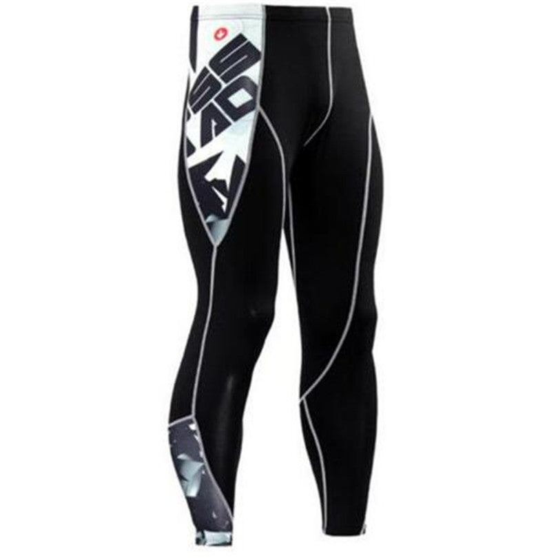 Men's Tight-fitting Elastic Breathable  Football Basketball Fitness Workout Leggings Quick-drying