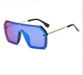 Oversize Sunglasses Fashion Style Square Sun Glasses  One Pieces Mirror Lens UV400 Women Men Brands