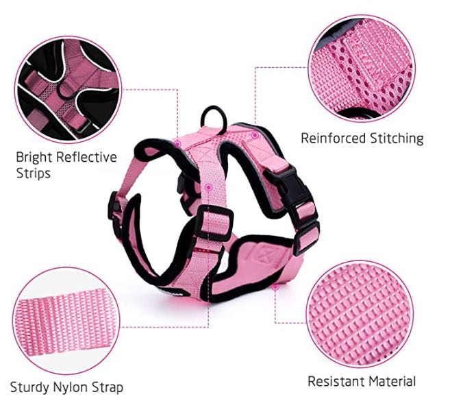 Cat Vest Harness And Car Seat Belt Adapter Adjustable Reflective Cat Harness Soft