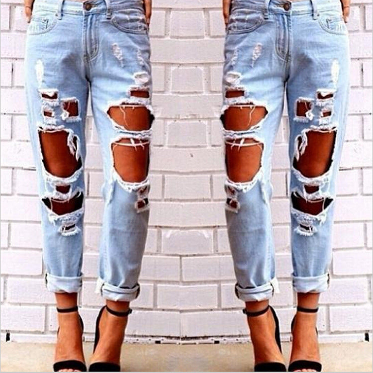 Alpscommerce  big hole fashion jeans