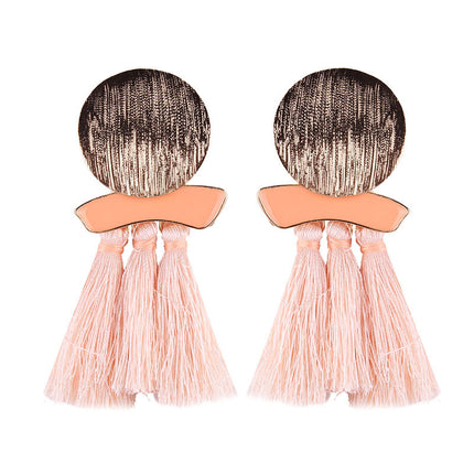 Boa ethnic tassel earrings