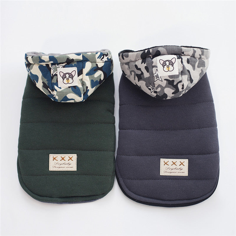 Dog camouflage padded coat