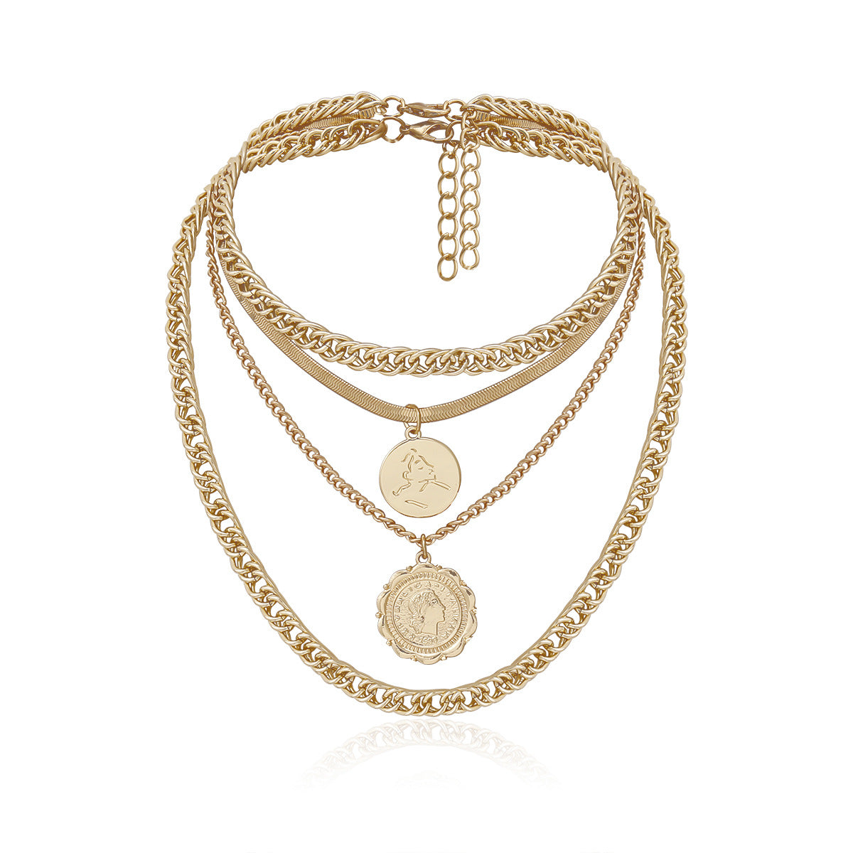 Hip Hop Thick Chain Necklace Lace Tag Necklace