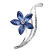 Five-leaf flower crystal brooch
