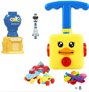 Power Balloon Launch Tower Toy Puzzle Fun Education Inertia Air Power Balloon Car Science Experimen Toy for Children Gift