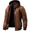 Fashion Motorcycle Leather Jacket Men Slim Fit Oblique Zipper PU Jackets Autumn Mens Leather Biker Coats Warm Streetwear