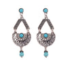 Alloy gemstone earrings