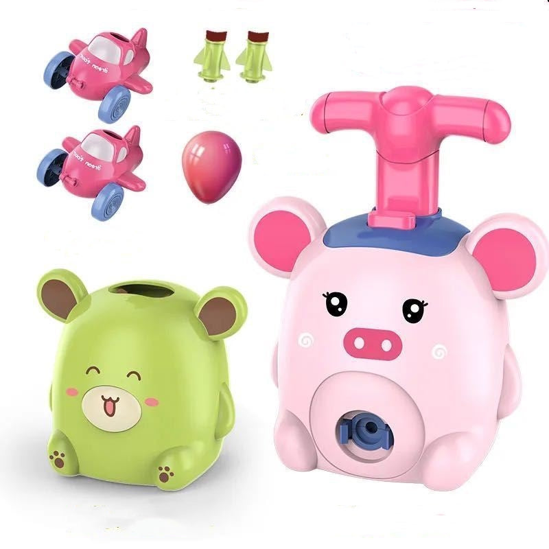 Power Balloon Launch Tower Toy Puzzle Fun Education Inertia Air Power Balloon Car Science Experimen Toy for Children Gift