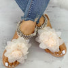 Flat flower sandals