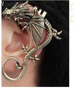 Mystical Dragon Long Ear Cuff Earring