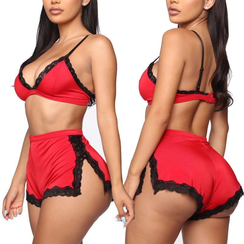 Women Sleepwear Lingerie Lace Bra pajamas