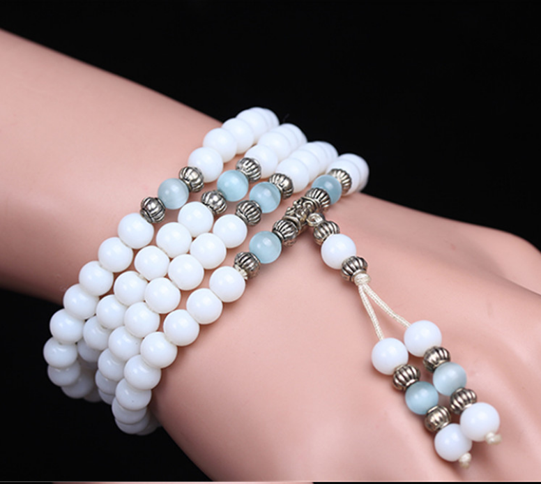 Natural crystal multi-layer bracelet