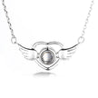 Angel Wings 100 Language I Love You Projection Necklace