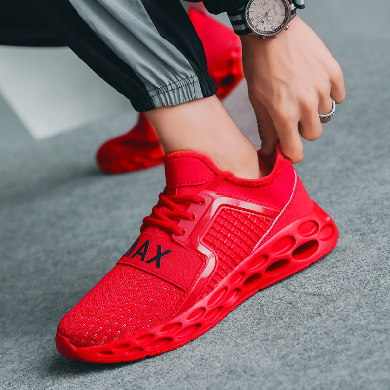 High elastic hollow fly woven casual shoes