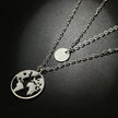 New women's wafer world map pendant necklace