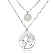 New women's wafer world map pendant necklace