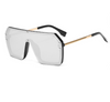 Oversize Sunglasses Fashion Style Square Sun Glasses  One Pieces Mirror Lens UV400 Women Men Brands