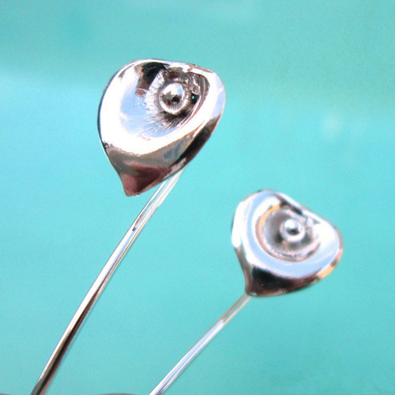 Silver Plated Sun Flower Earrings