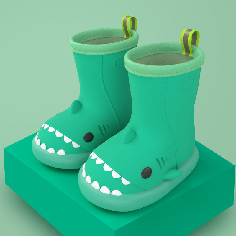 Waterproof Shoes Safety Rubber Shark Slippers Kids Rain Boots
