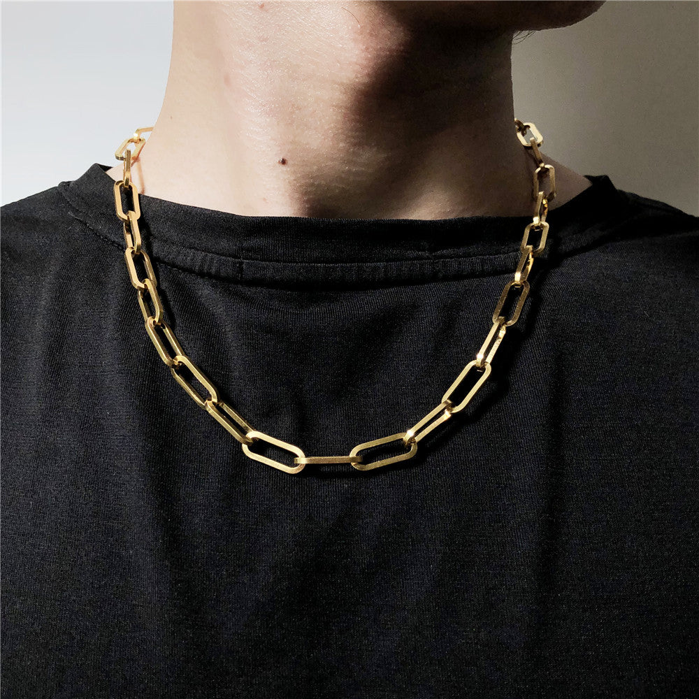 Titanium Steel Men Hip Hop Cold Wind Necklace Women