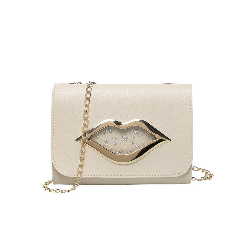 Lip phone bag messenger chain pouch