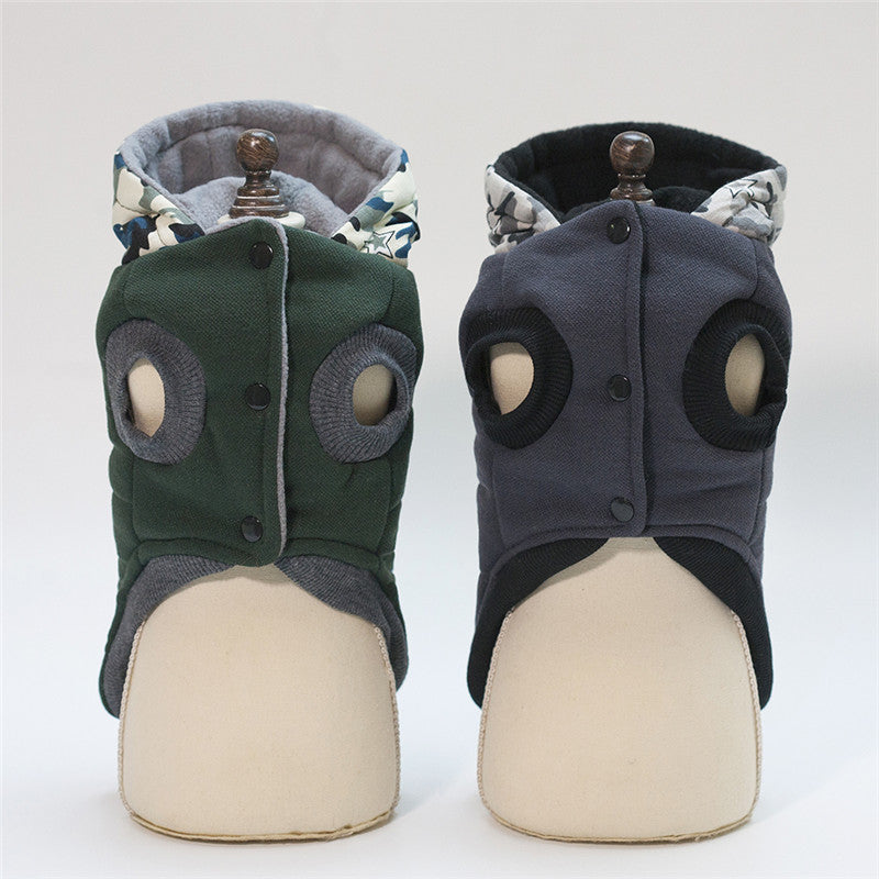 Dog camouflage padded coat